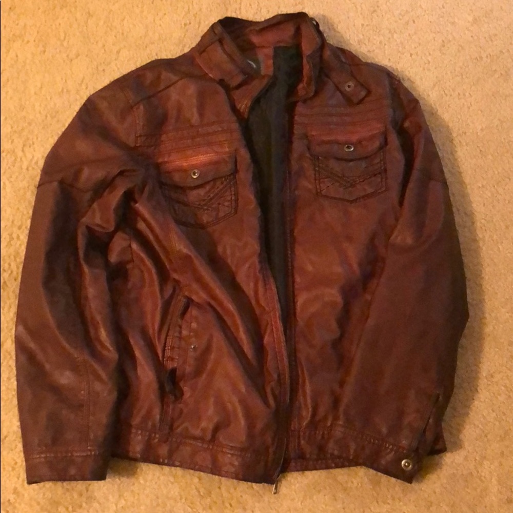 Bke red leather jacket